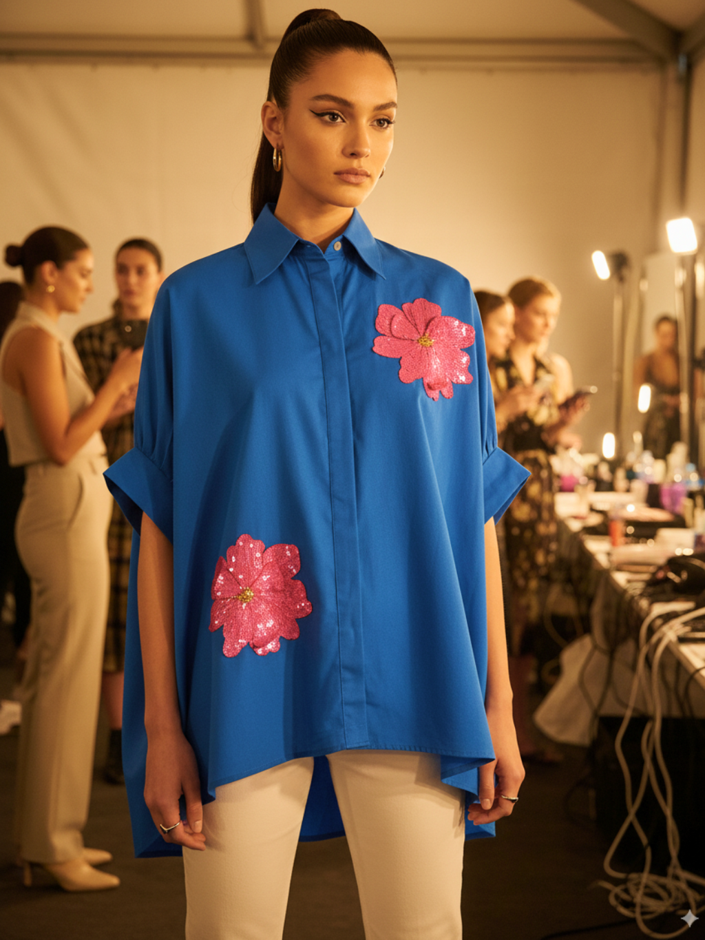 Antifit Embellished Pure Cotton Shirt