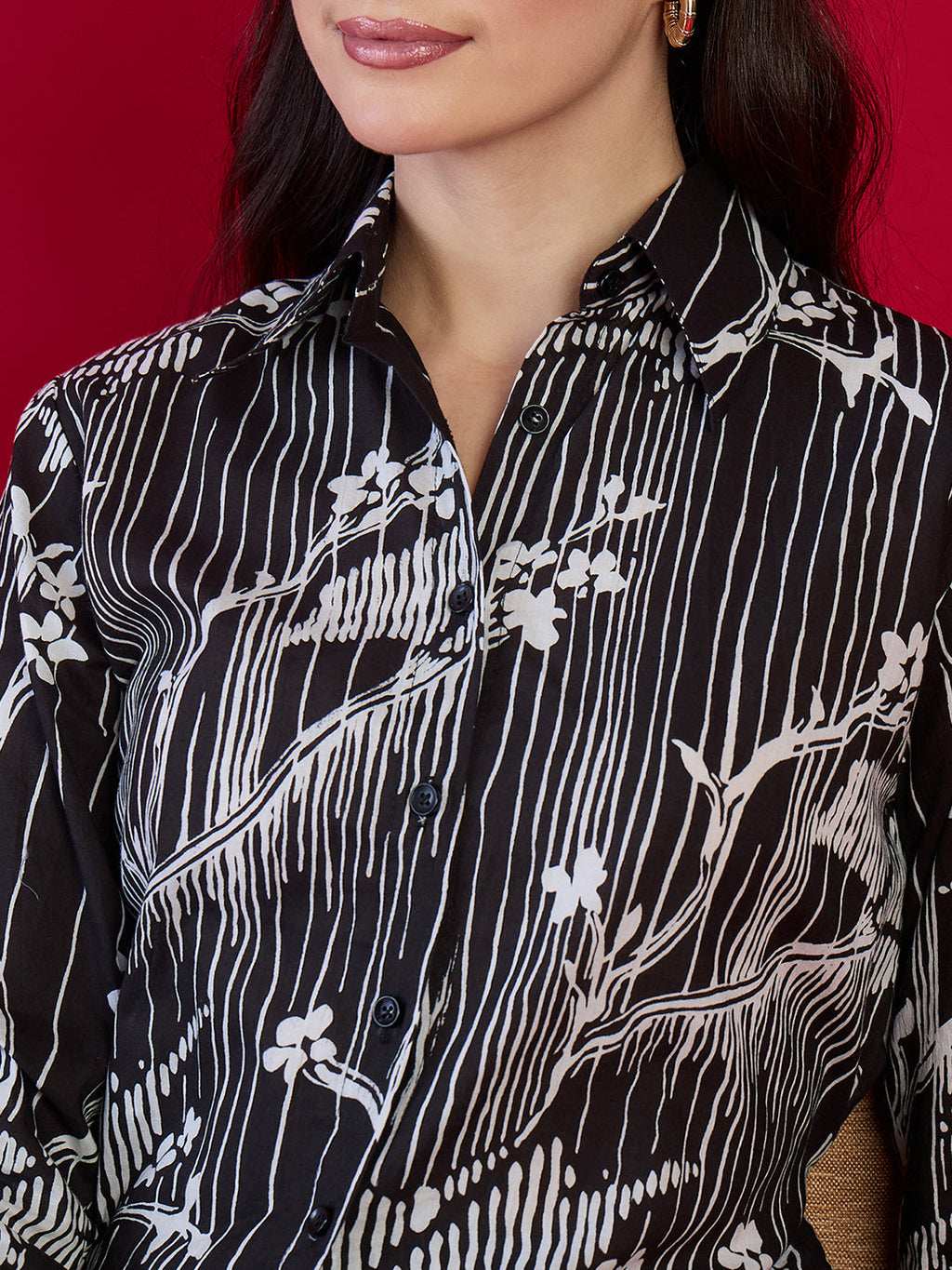Pure Cotton Printed Shirt With Cargo Pants