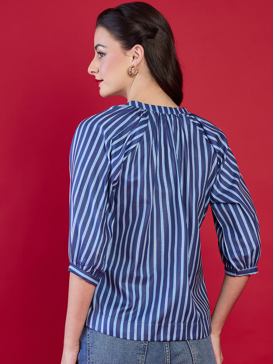Puff Sleeve Pure Linen Shirt