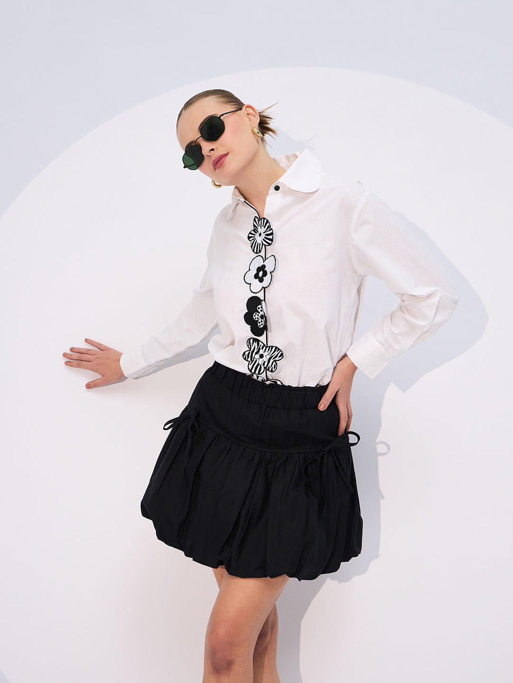 Bubble Cotton Mini Skort