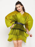 Short Ruffle Pleated Organza Skirt