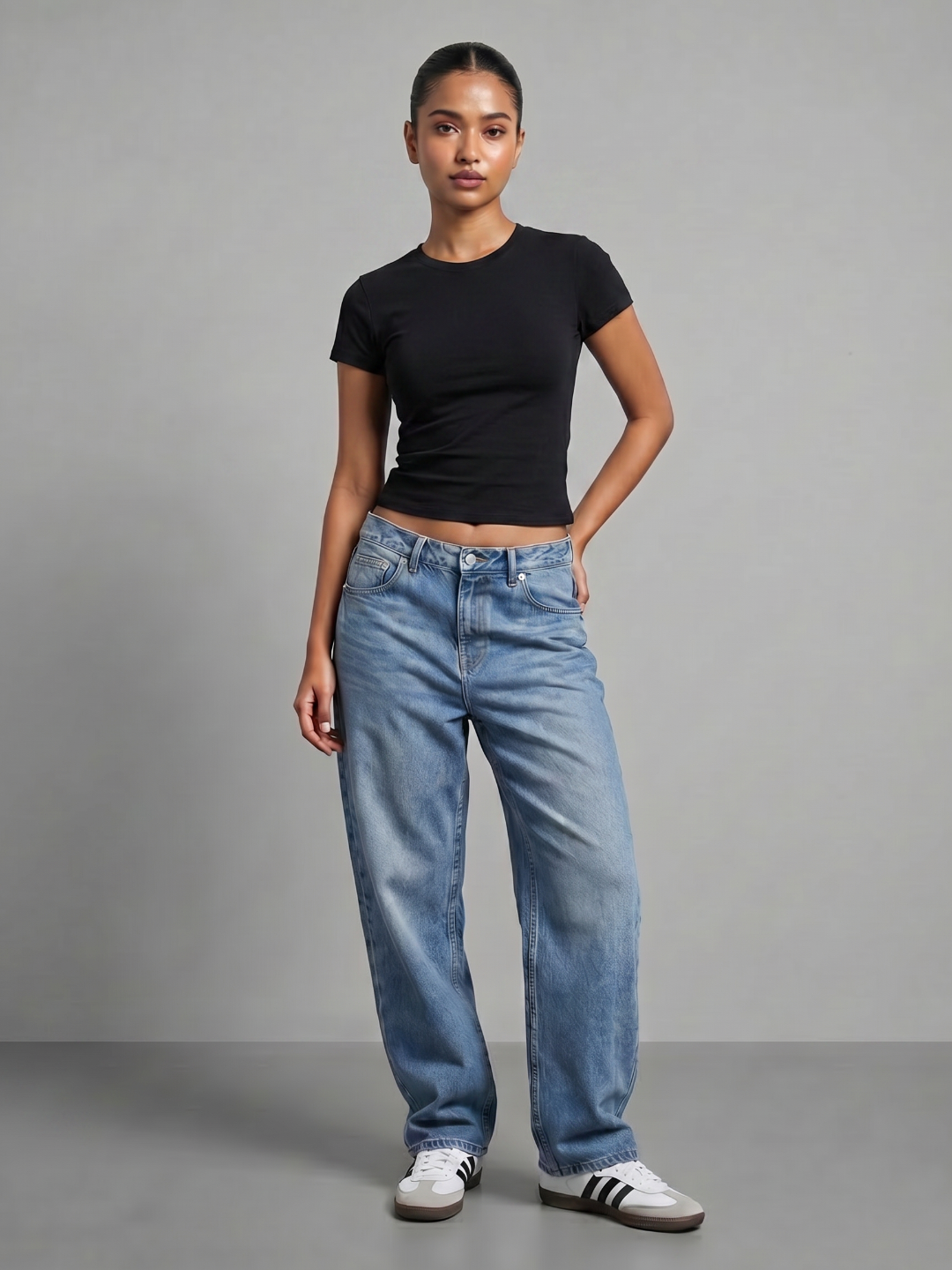 180 GSM Cotton Lycra Fitted Tee