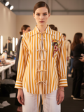 Printed Tie-Up Full Sleeve Sequinned Cotton Shirt