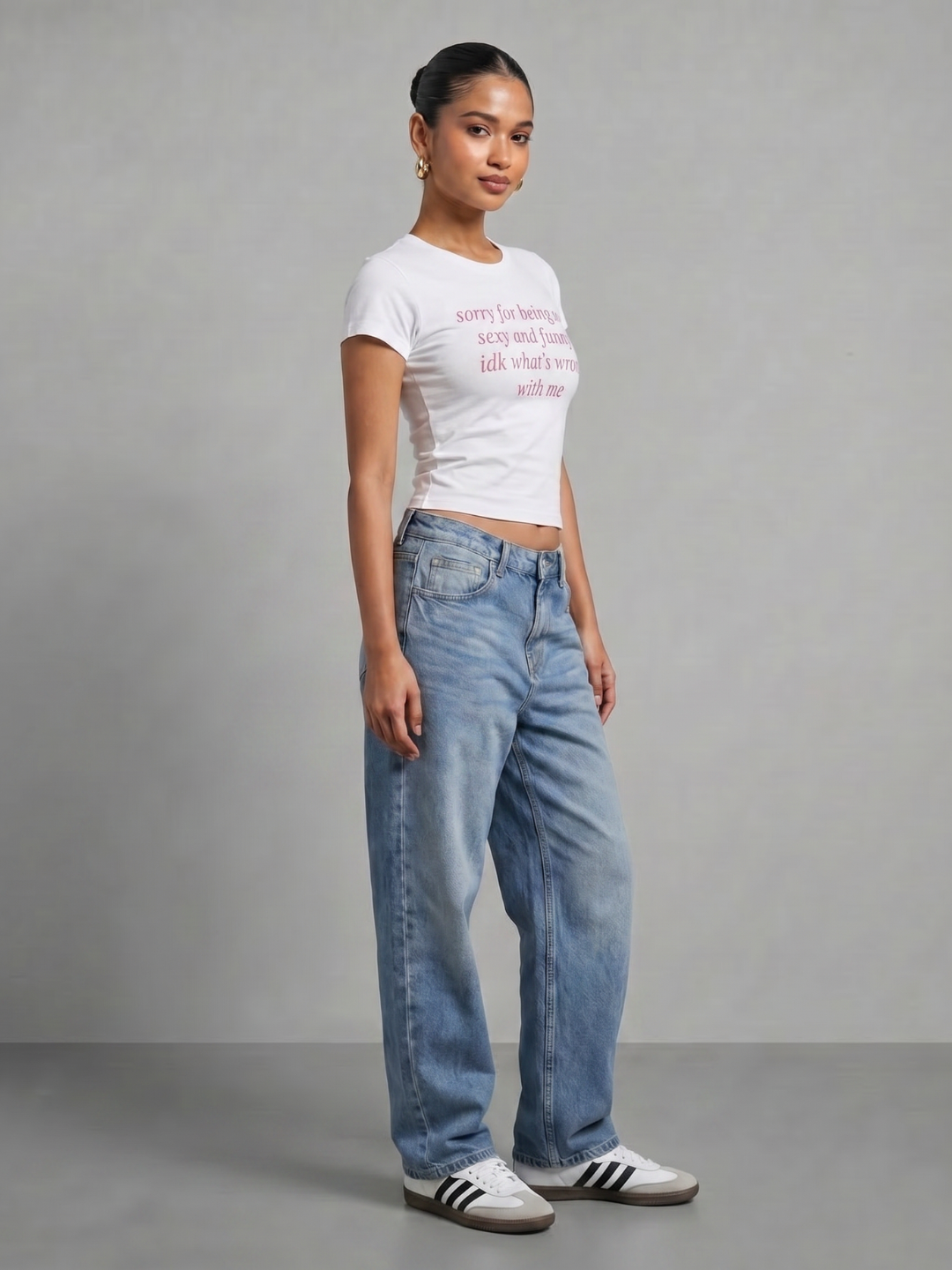 180 GSM Cotton Lycra Slogan Tee