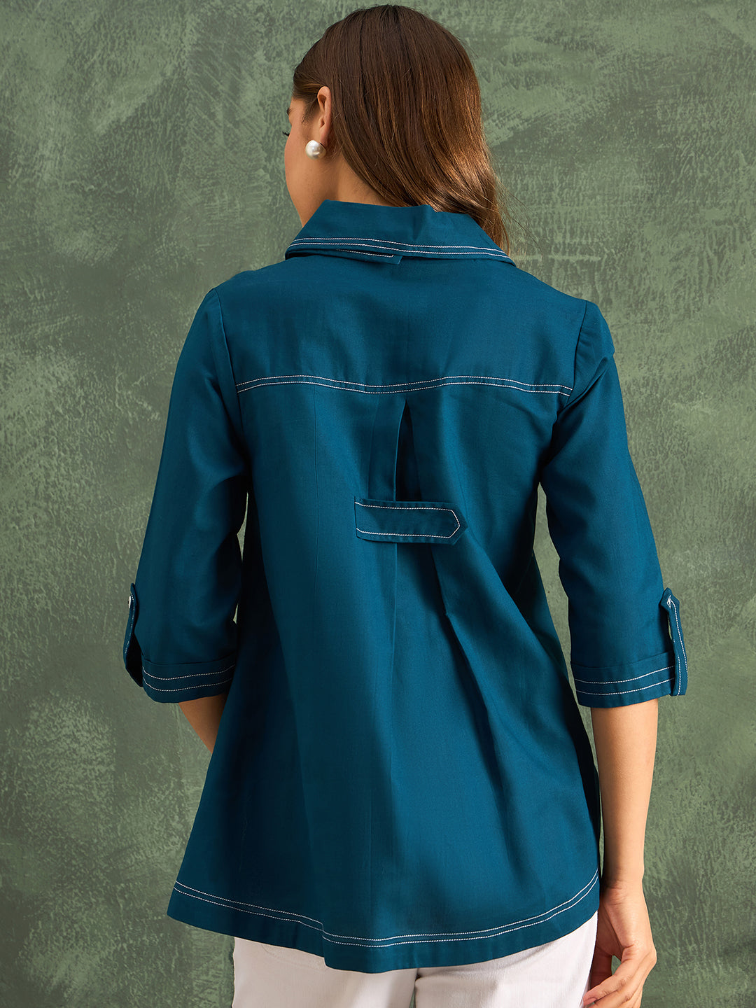 Asymmetric Pure Cotton Shirt
