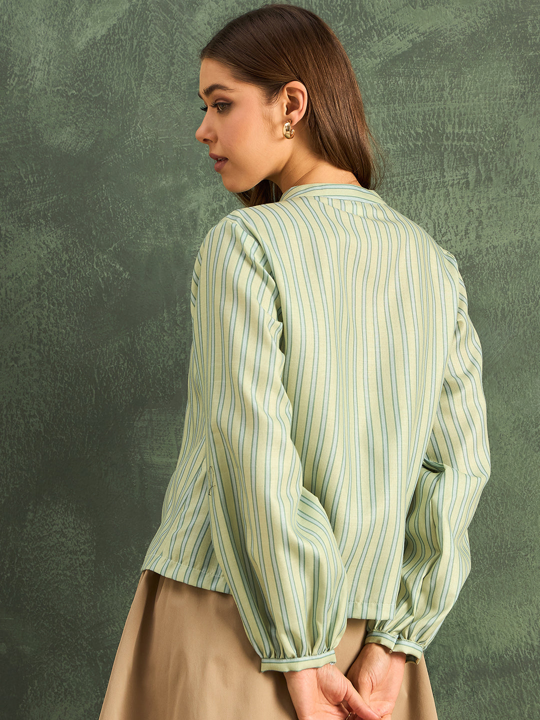 Pure Linen Front Tie-up Top