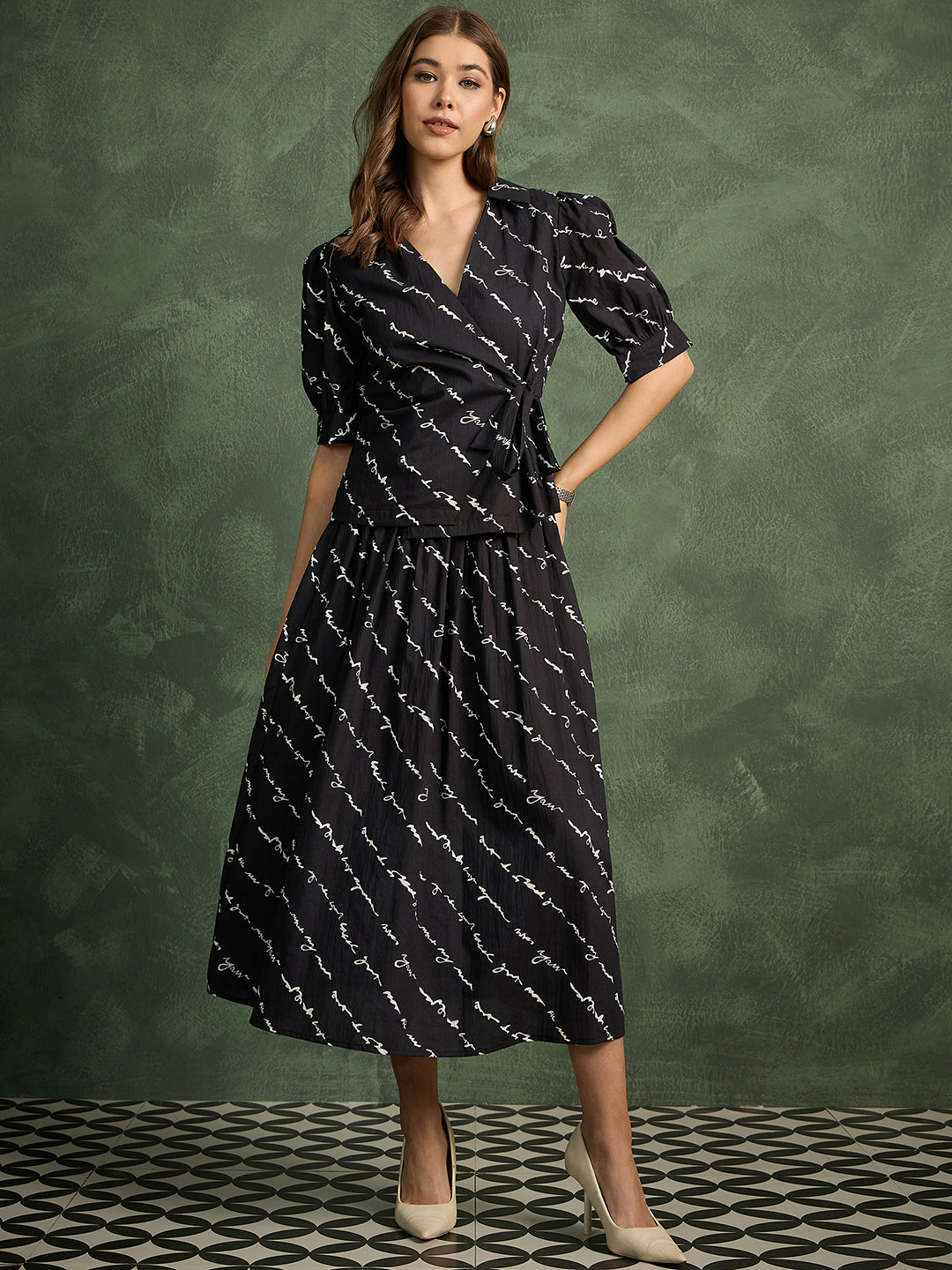 Pure Cotton Wrap-Tie Co-ord Set