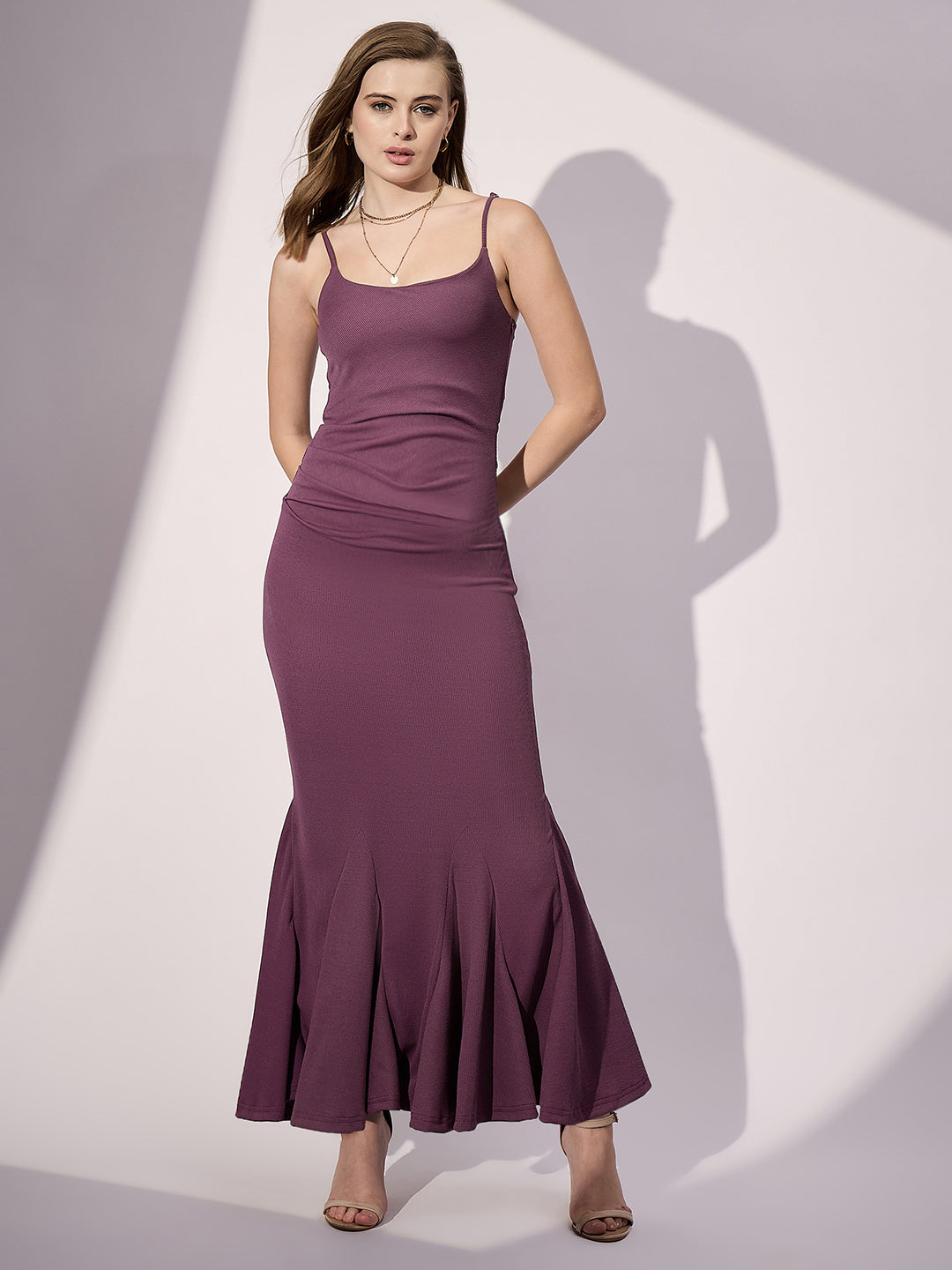 Stretchable Fishtail Maxi Dress