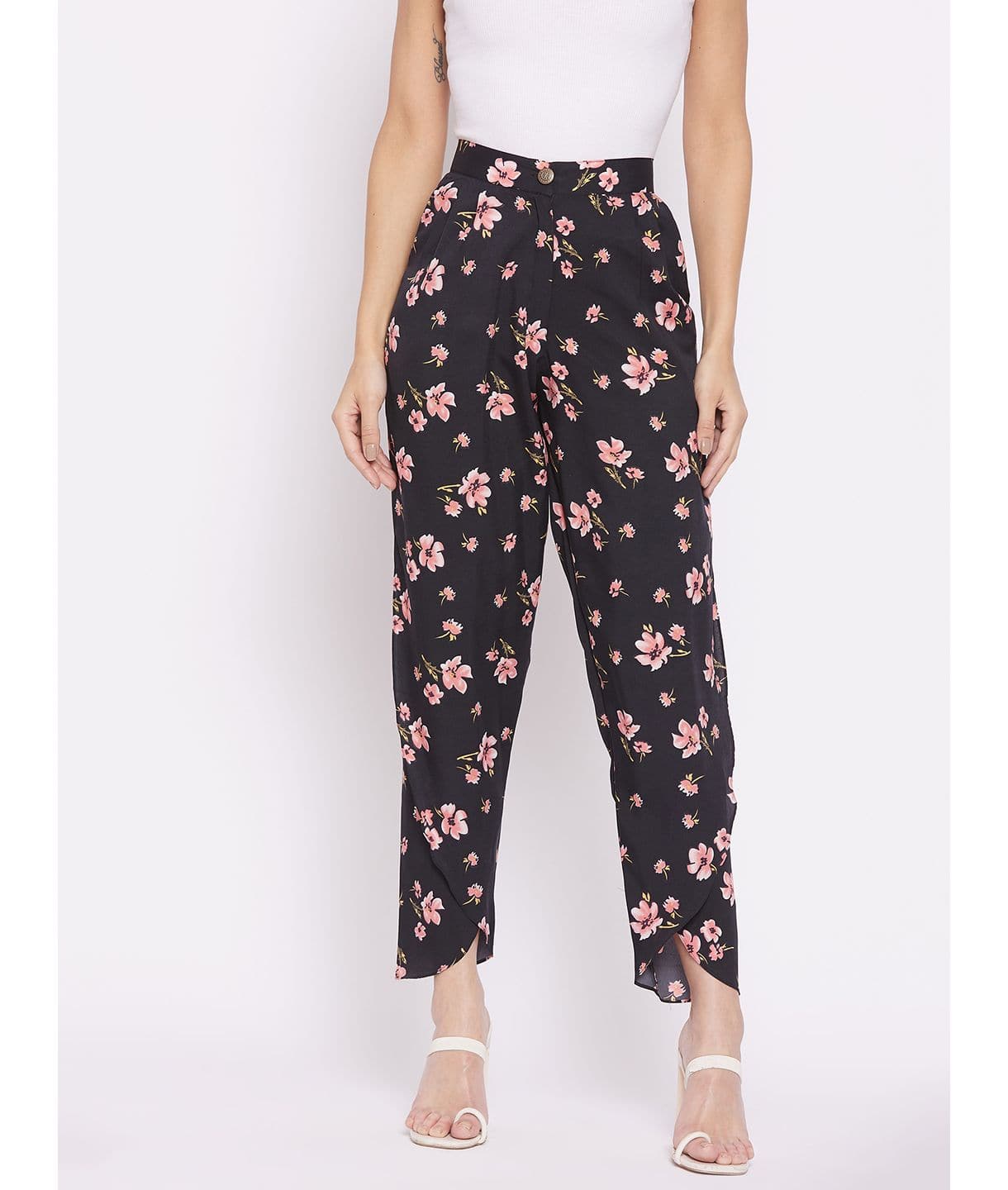 Adjustable Crepe Tulip Pants