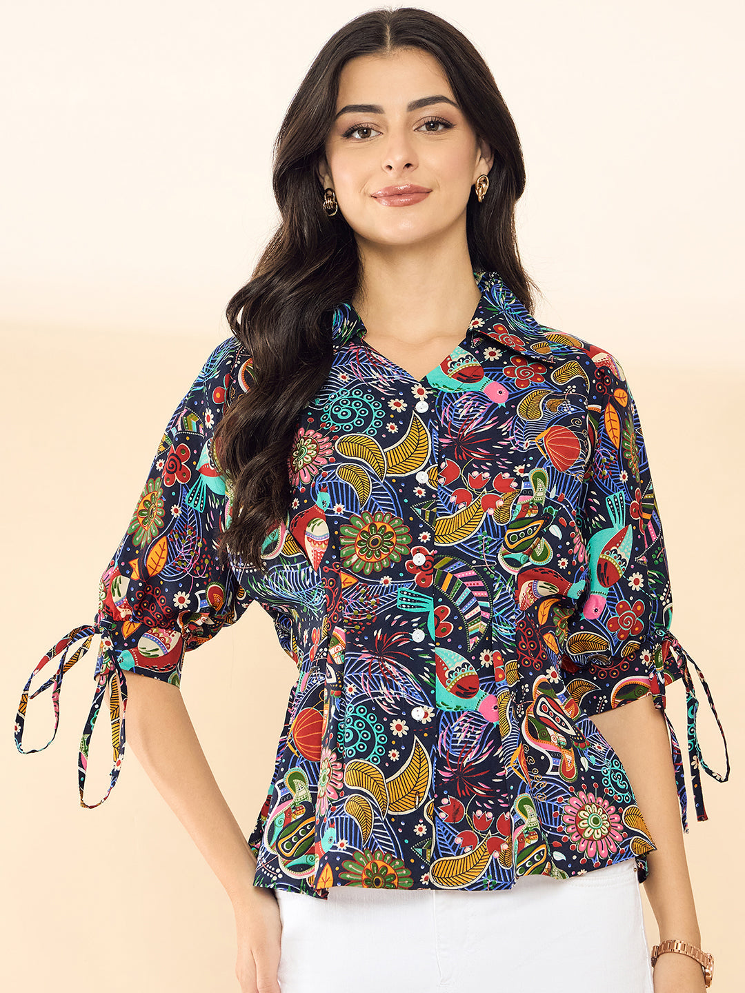 Puff Sleeve Waisted Shirt