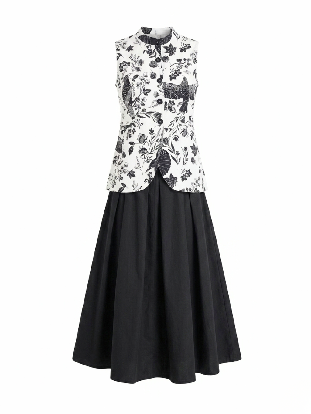 Pure Cotton Waistcoat and Skirt Set