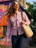 Pure Linen Front Tie-up Top