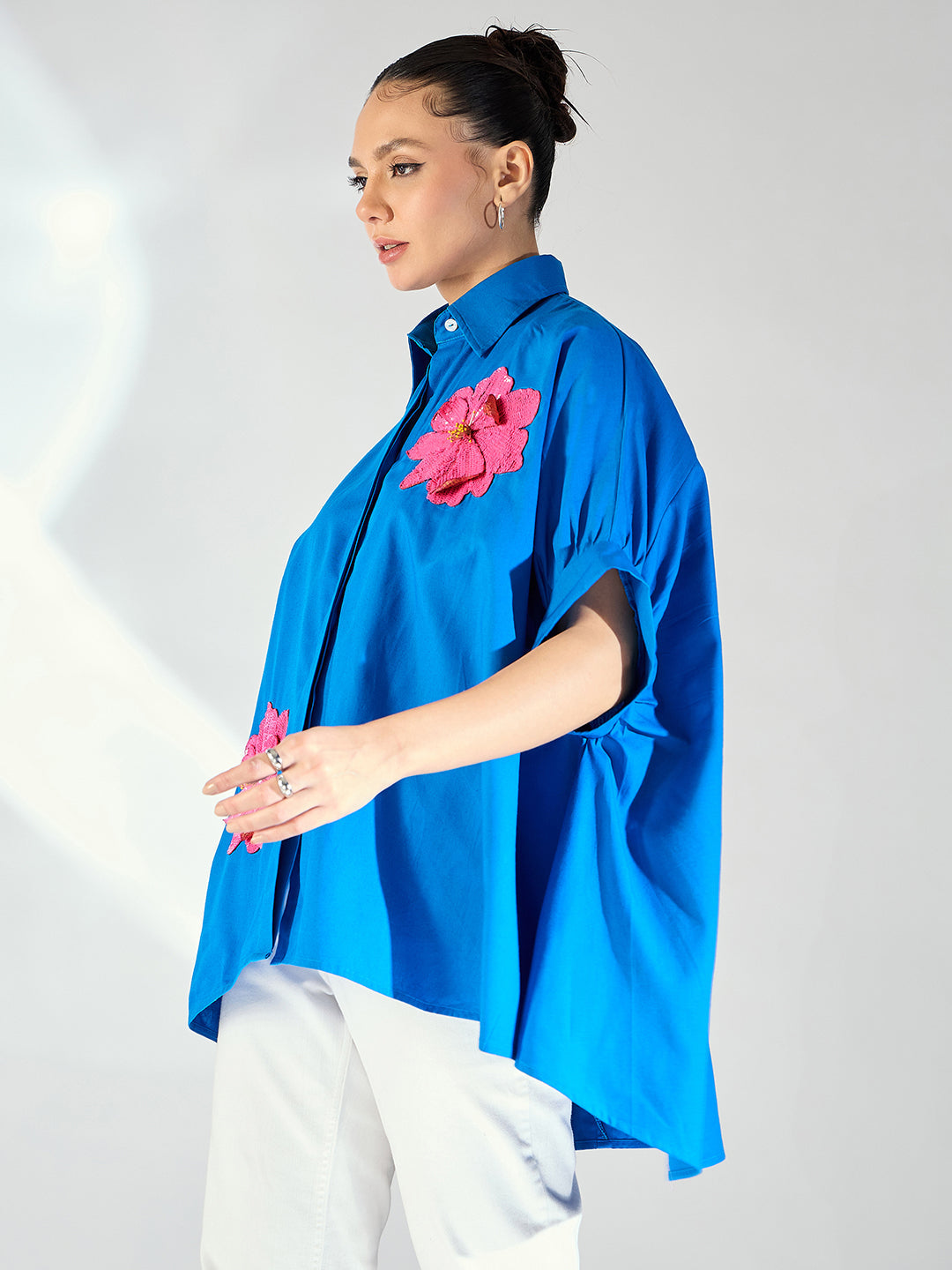 Antifit Embellished Pure Cotton Shirt