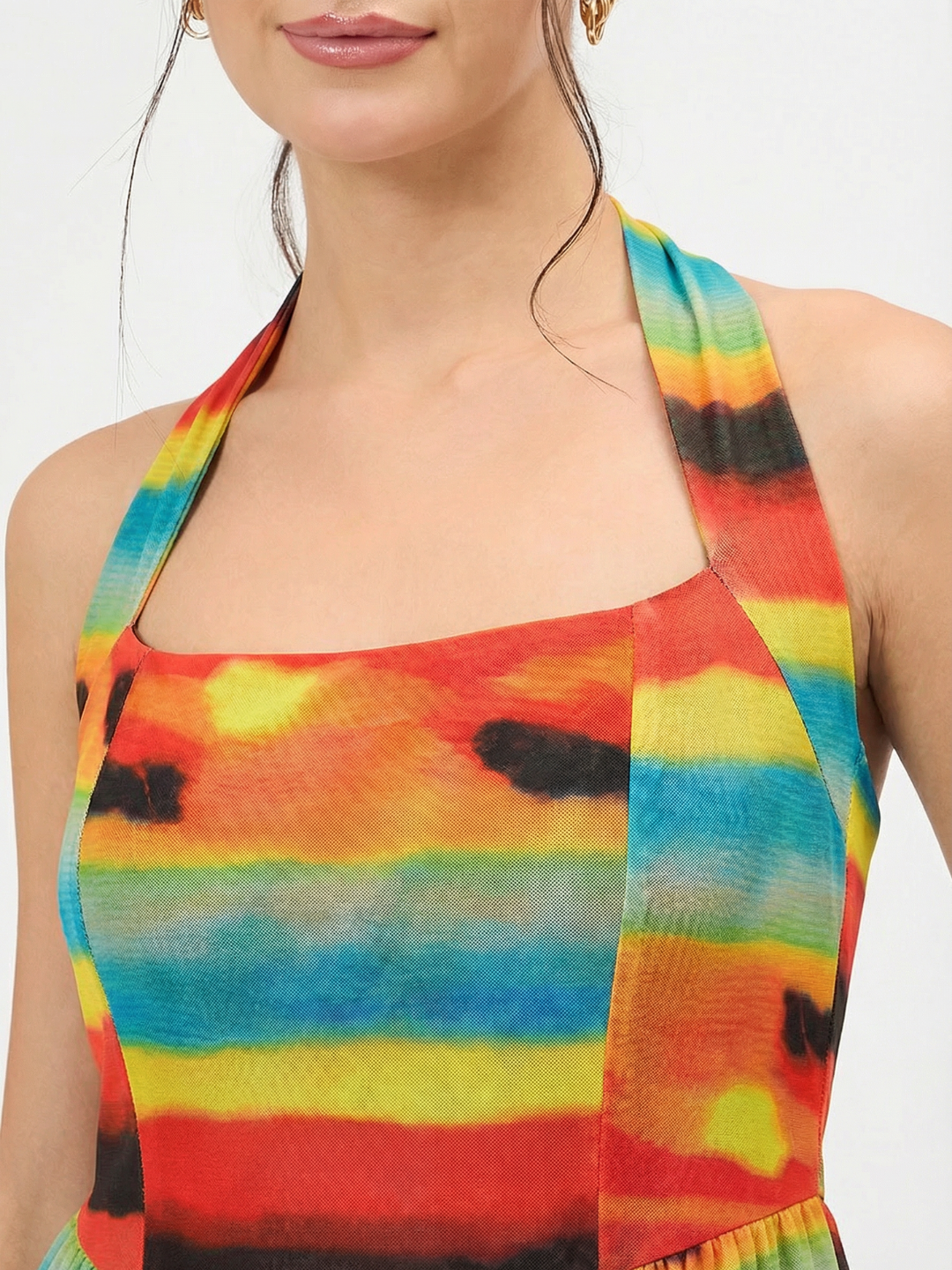 Stretchable Halter Neck Maxi Dress