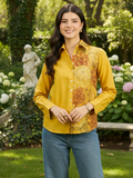 Floral Embroidered Linen Shirt