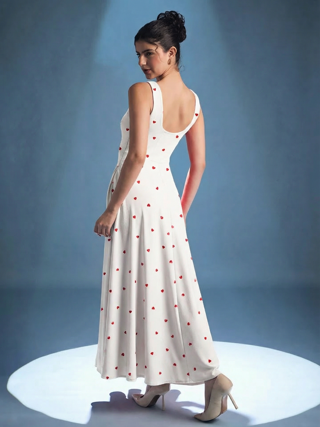 Stretchable Corset Fit & Flare Midi Dress