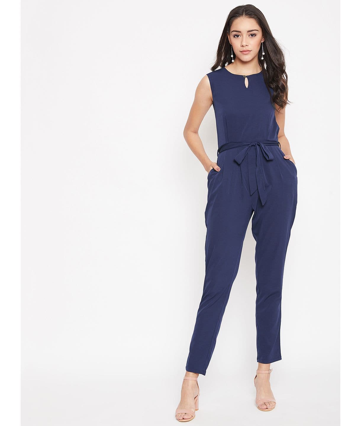 Keyhole Jumpsuit with Belt