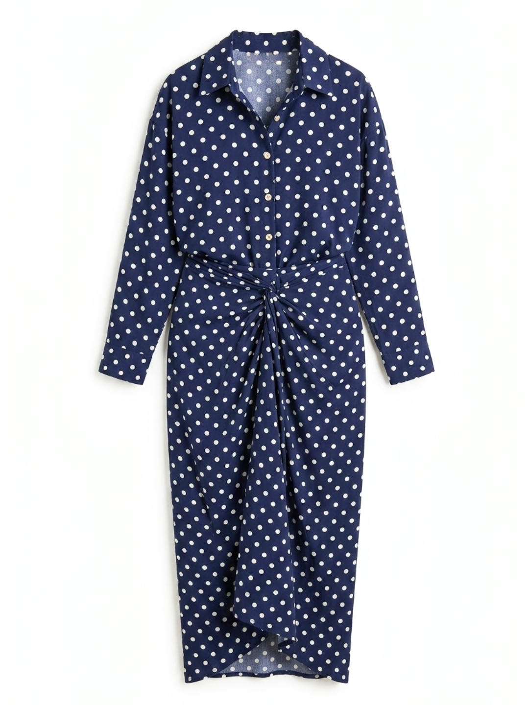 Printed Shirt with Front Twist Skirt Co-ord Set