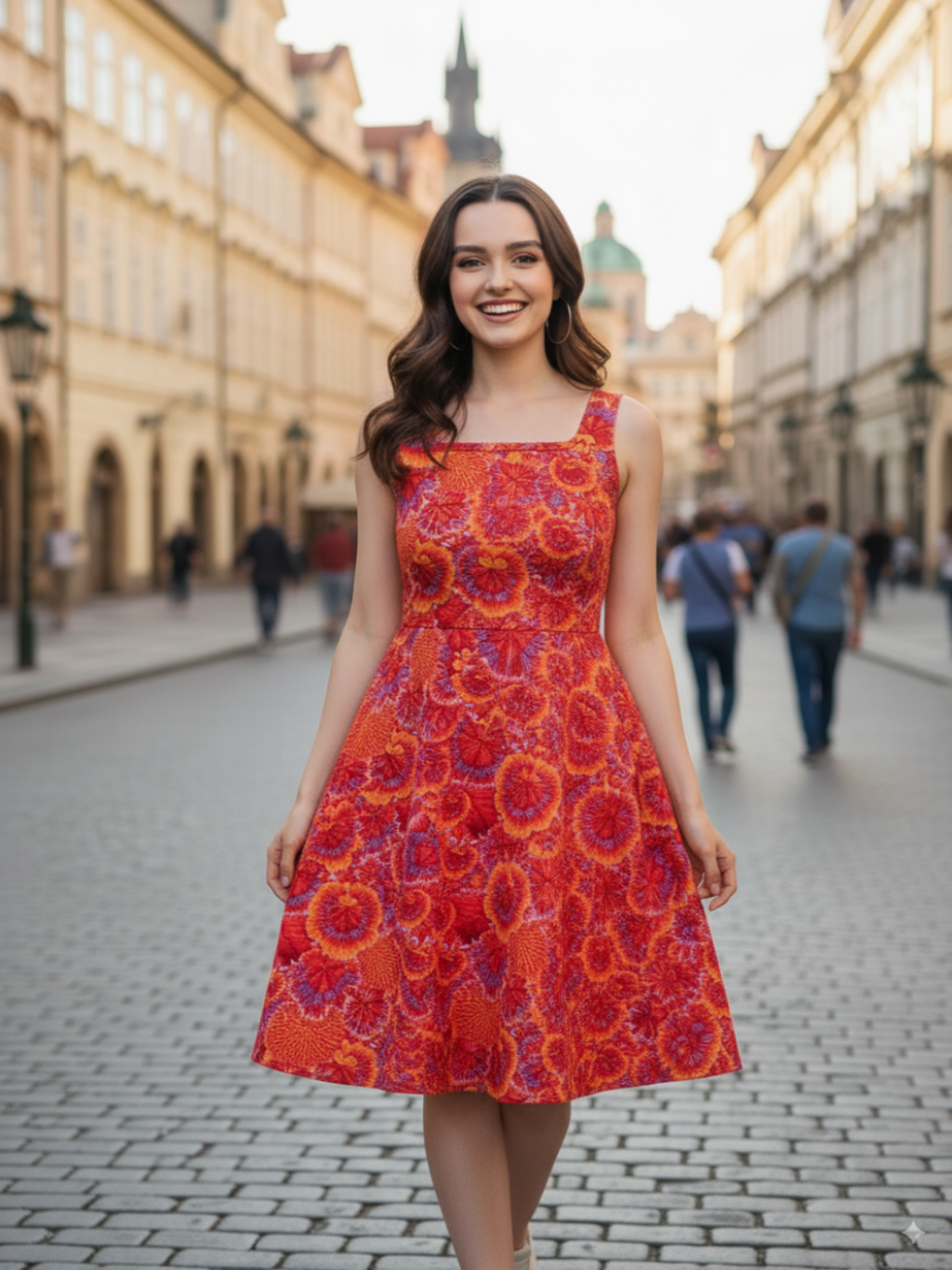 Sleeveless Round Neck Stretchable Skater Dress