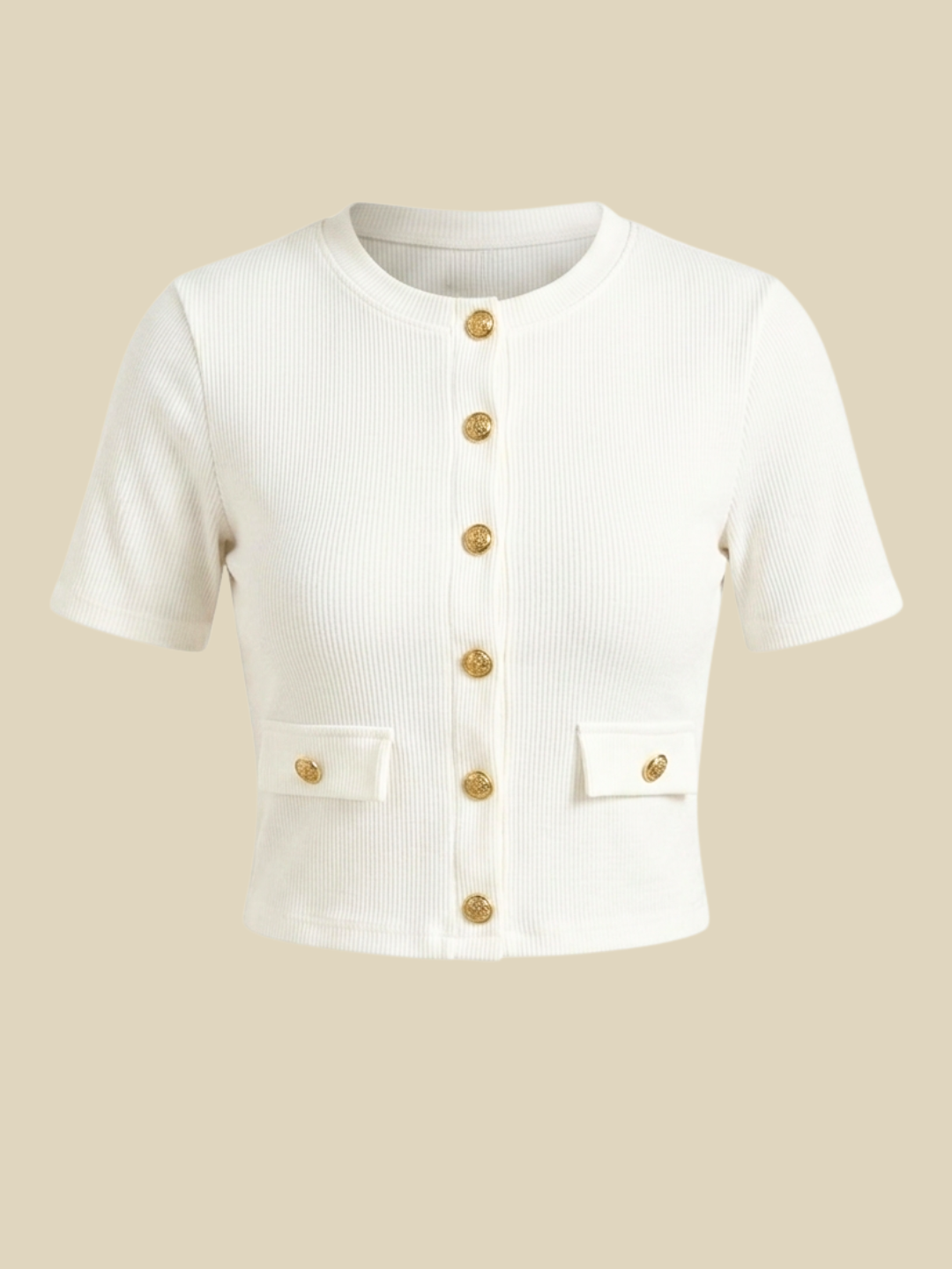 Stretchable Buttoned Waistcoat Top