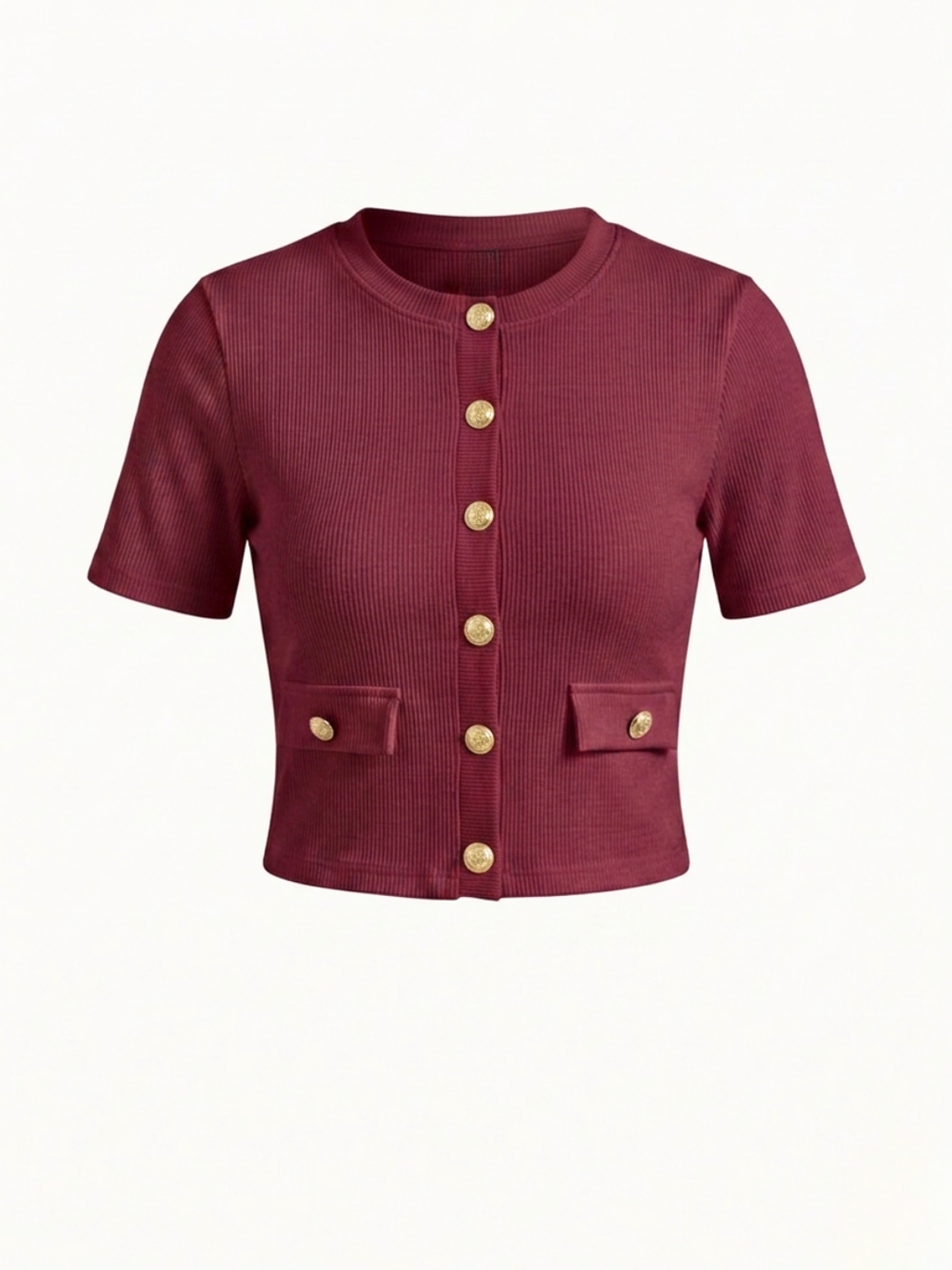 Stretchable Buttoned Waistcoat Top