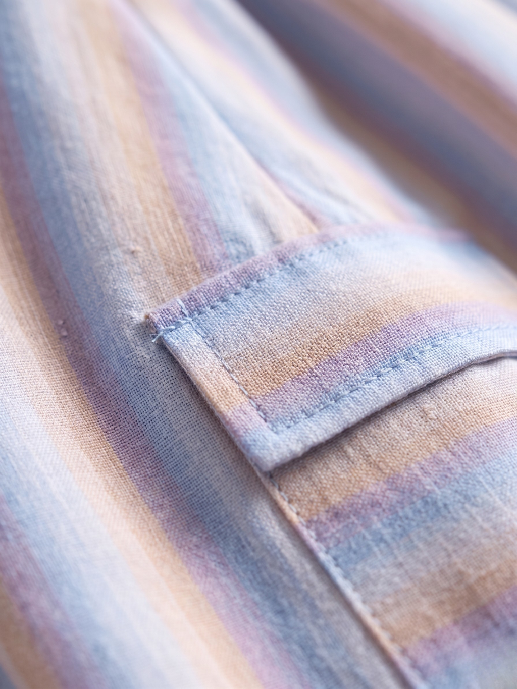 Pure Linen Shirt With Midi Skirt Set