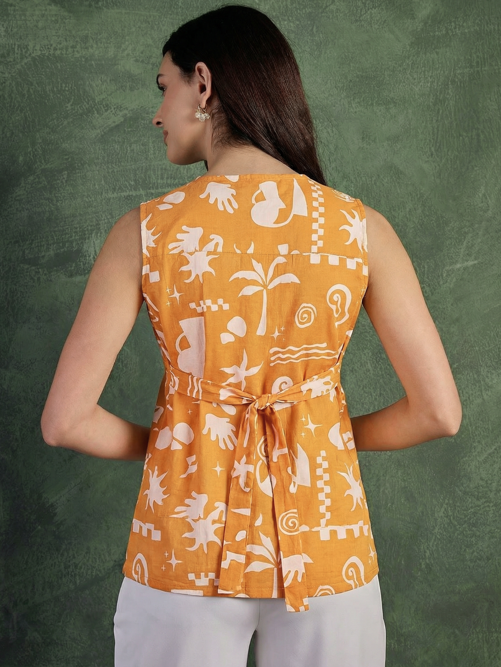Pure Cotton Printed Waistcoat