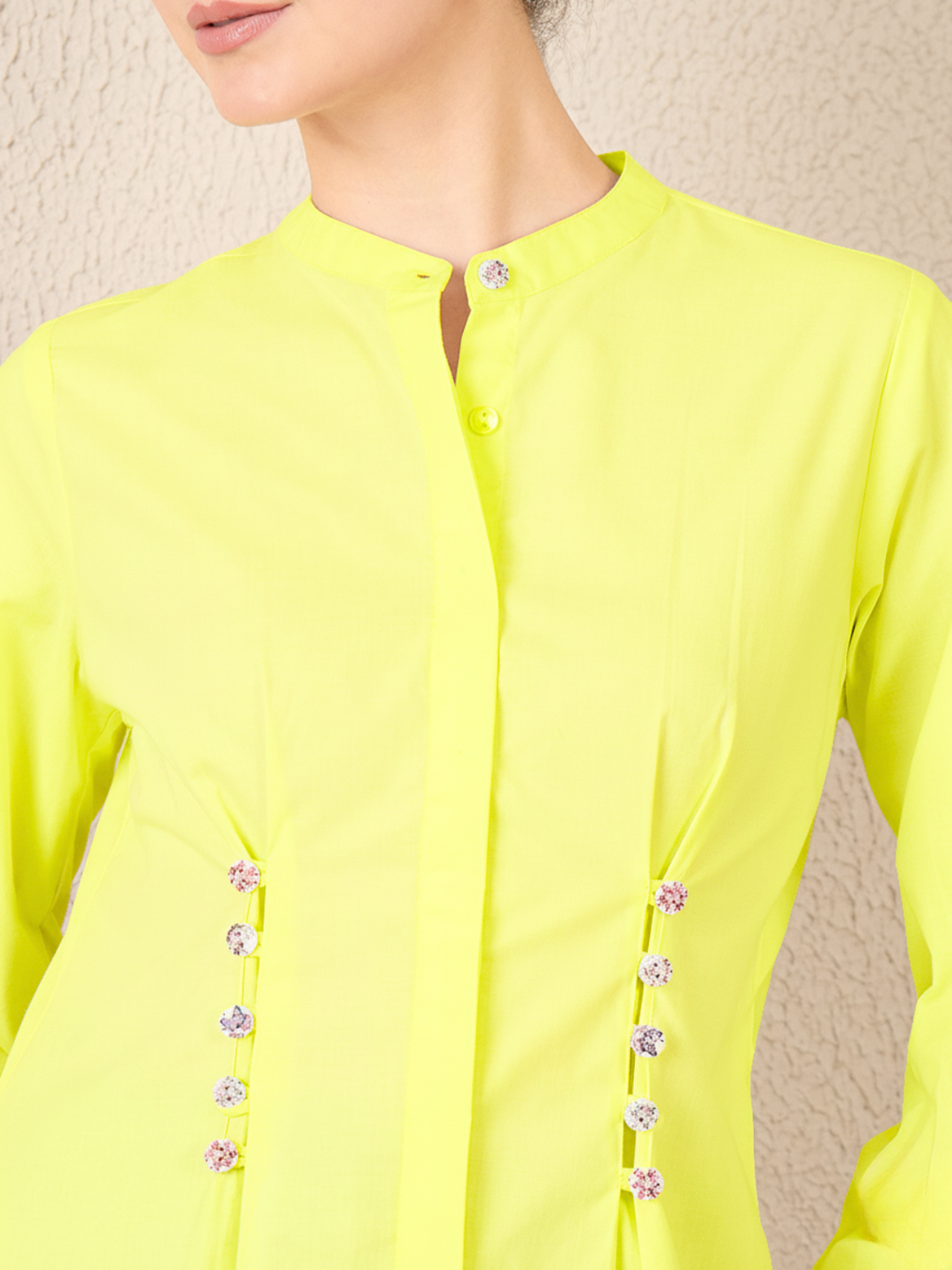 Pure Cotton Pleated Shirt