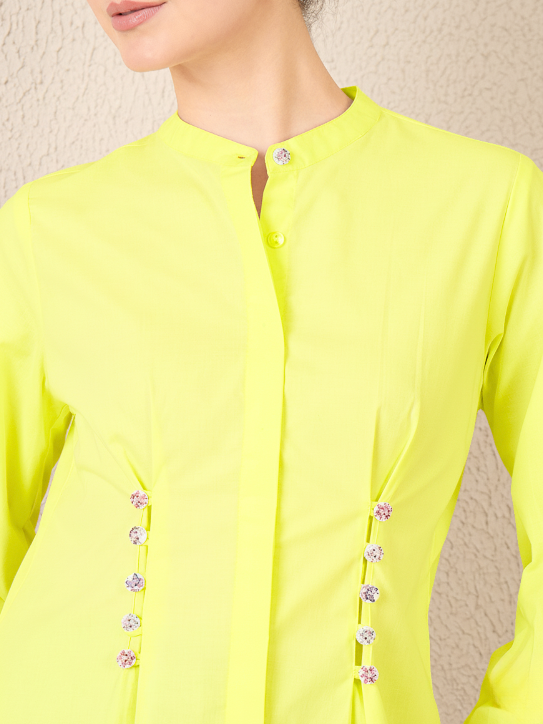 Pure Cotton Pleated Shirt