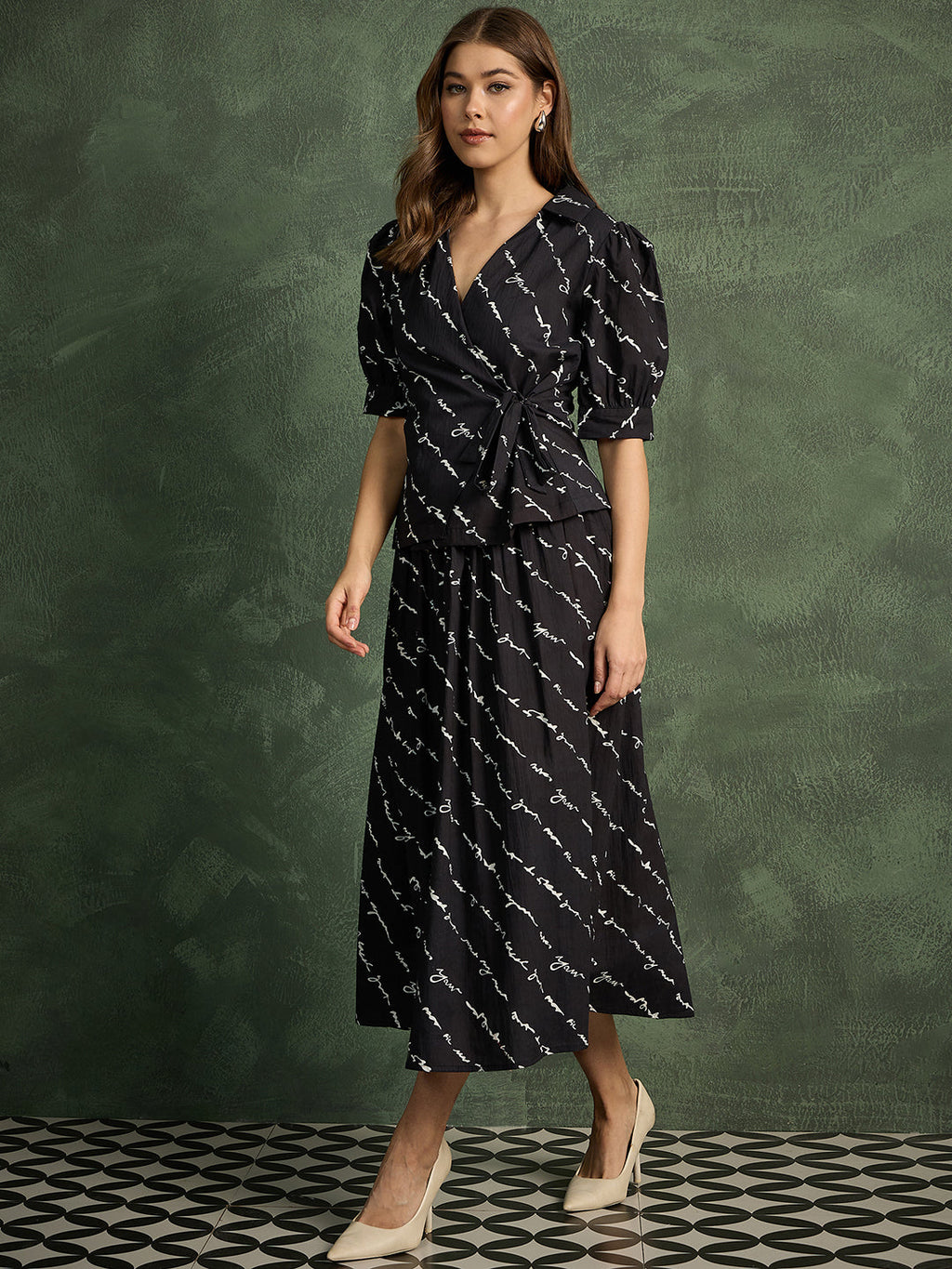 Pure Cotton Wrap-Tie Co-ord Set