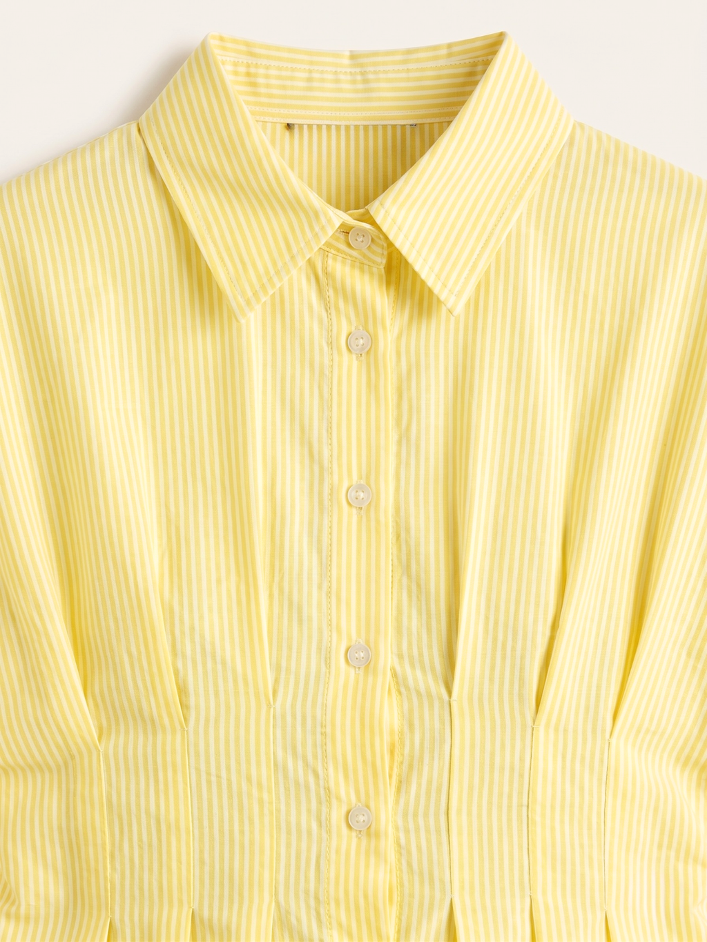 Drop Shoulder Pleated Pure Cotton Shirt