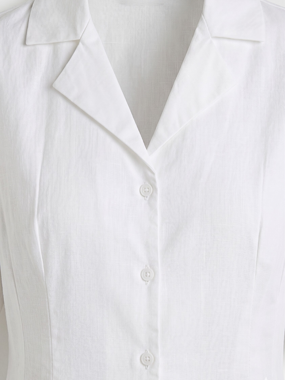 Puff Sleeve Pure Cotton Pleated Shirt