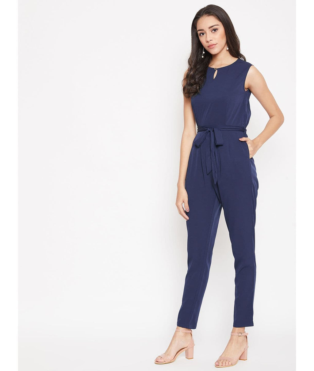 Keyhole Jumpsuit with Belt