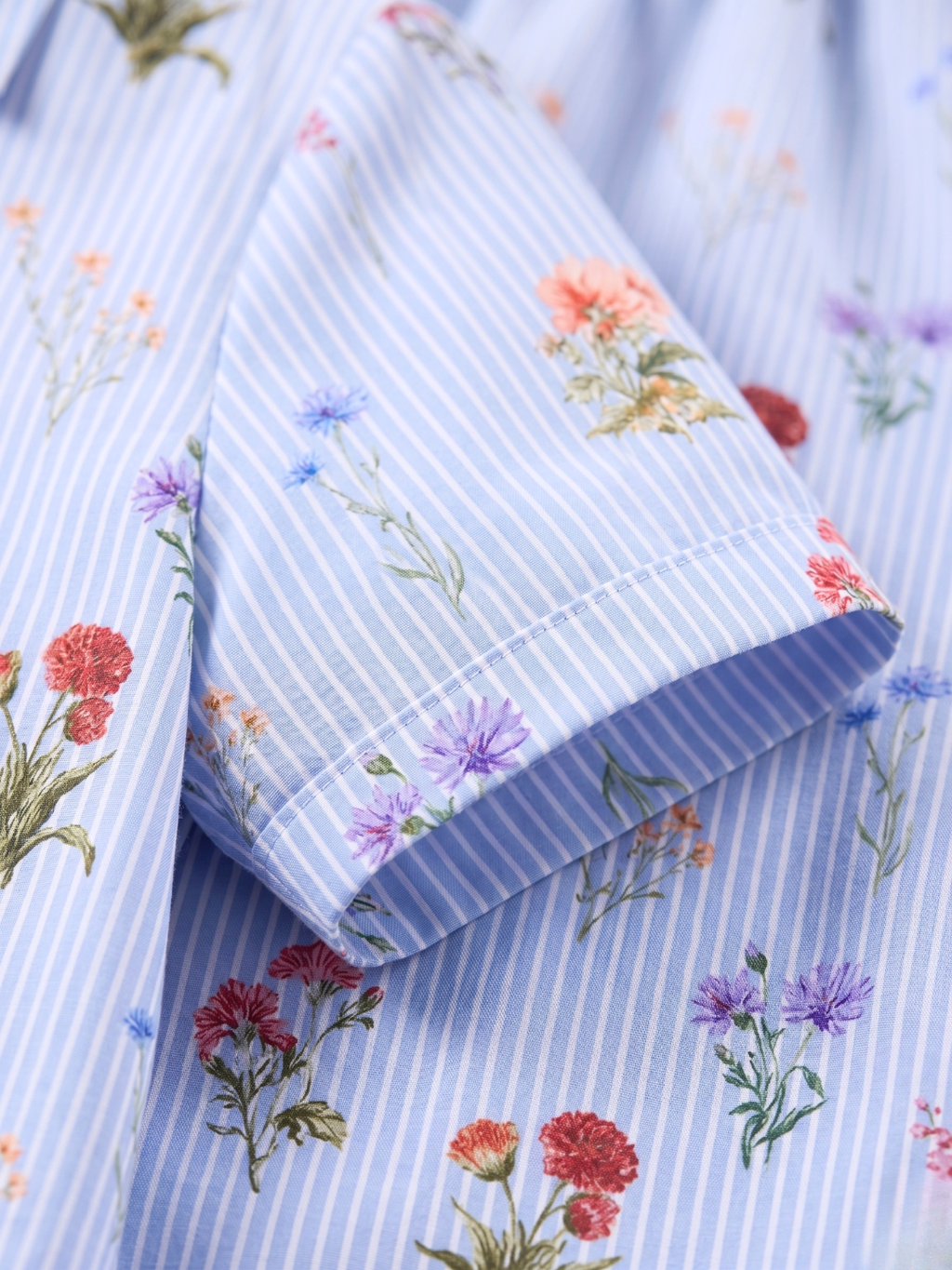 Pure Linen Printed Shirt With Skirt Set
