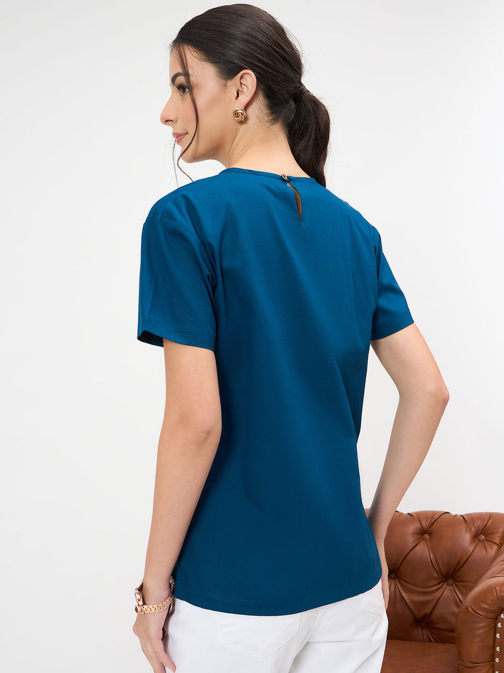 Pure Cotton Top With Side Slit