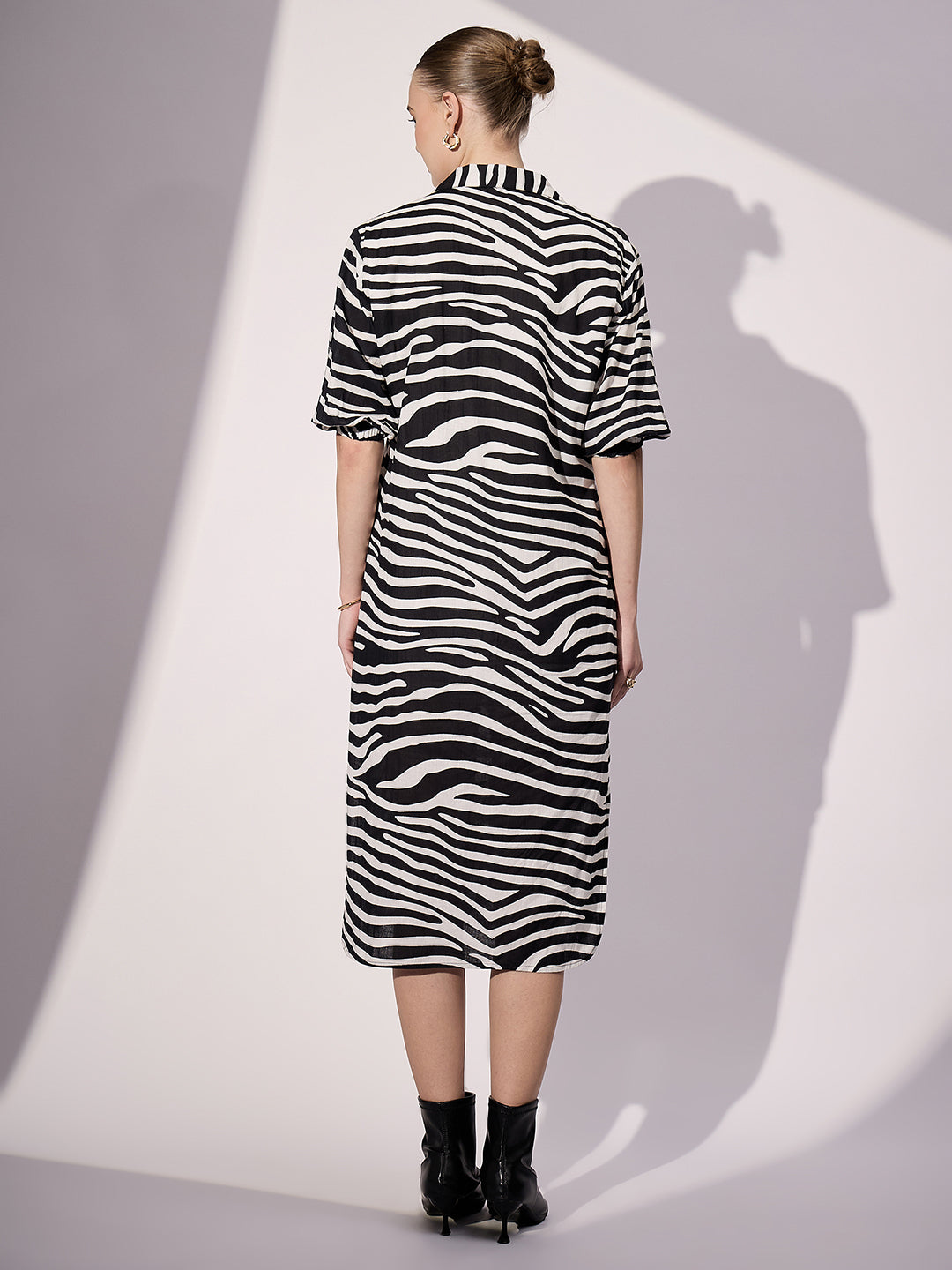 Cotton Sequinned Midi Dress