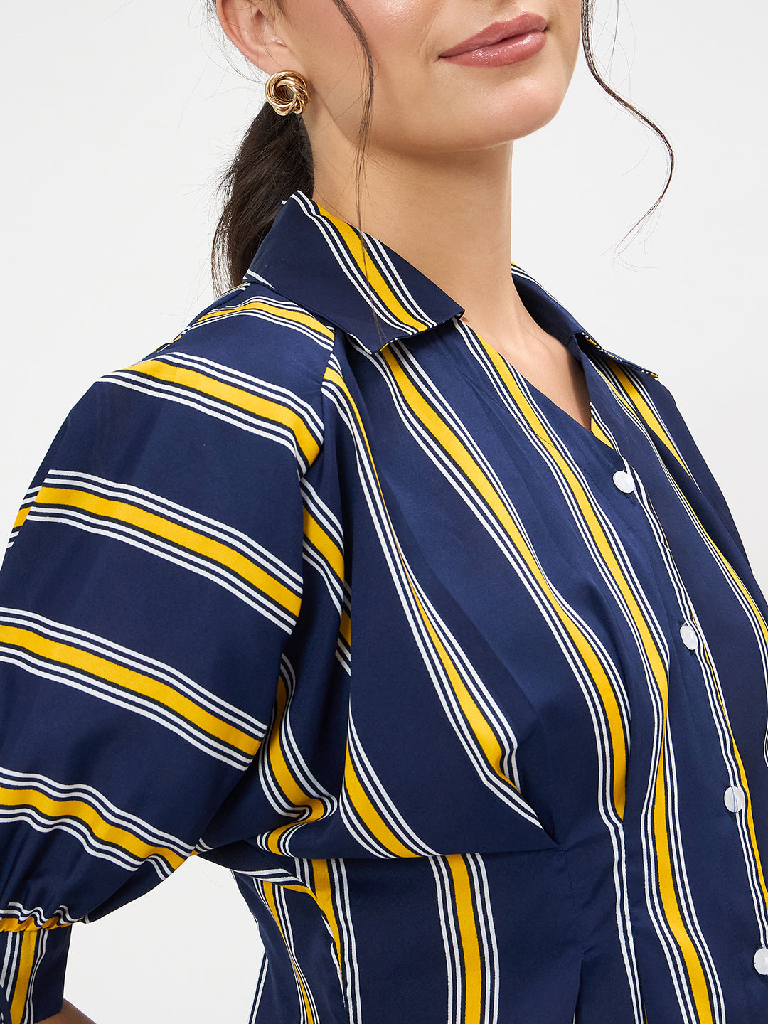 Puff Sleeve Waisted Shirt