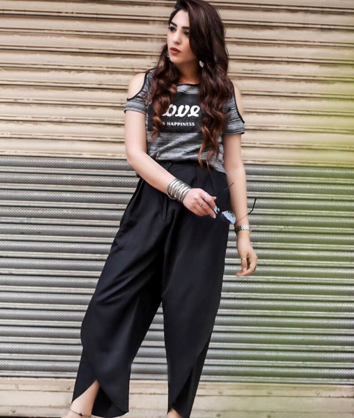 Adjustable Crepe Tulip Pants