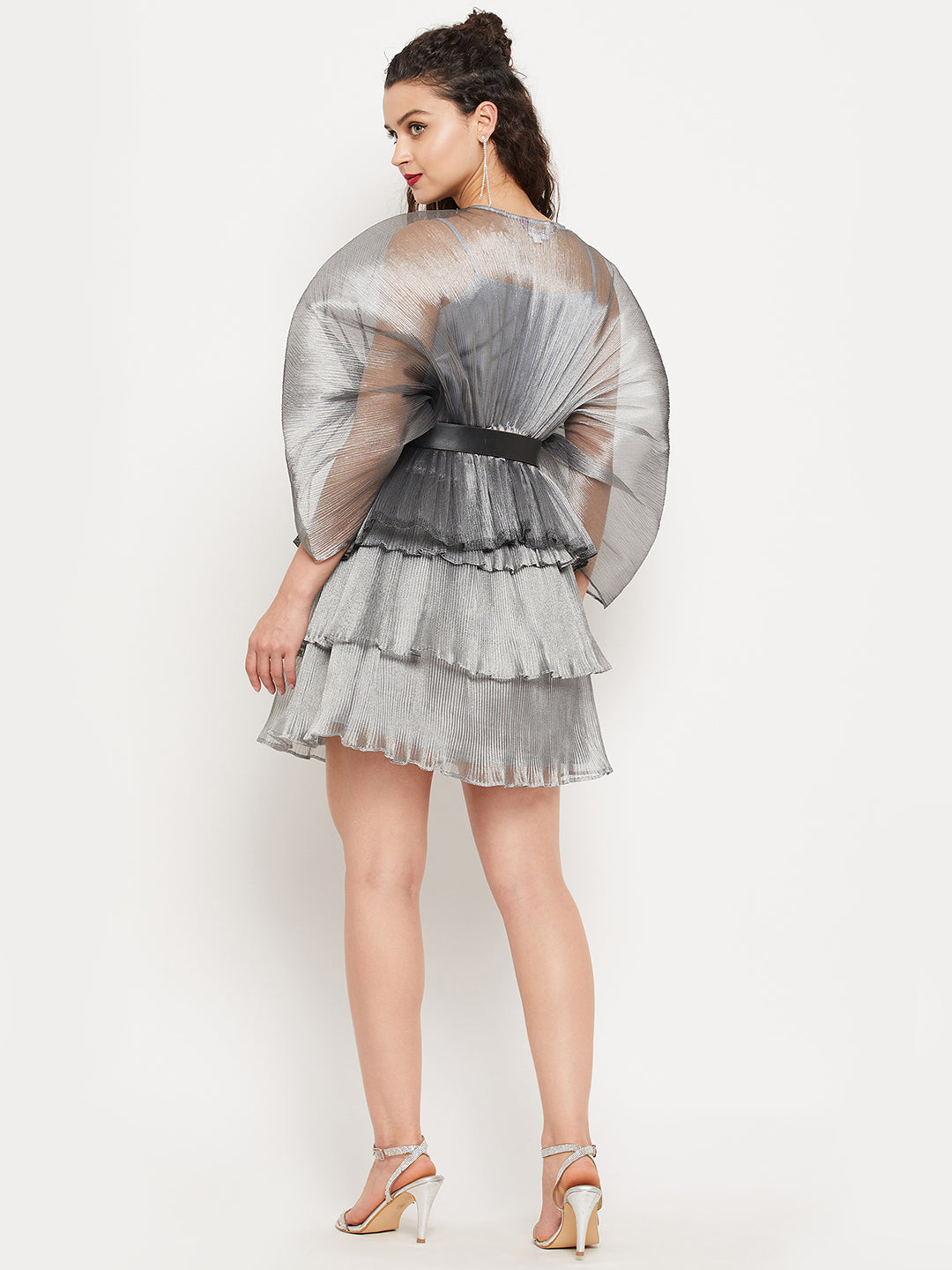 Short Ruffle Pleated Organza Skirt