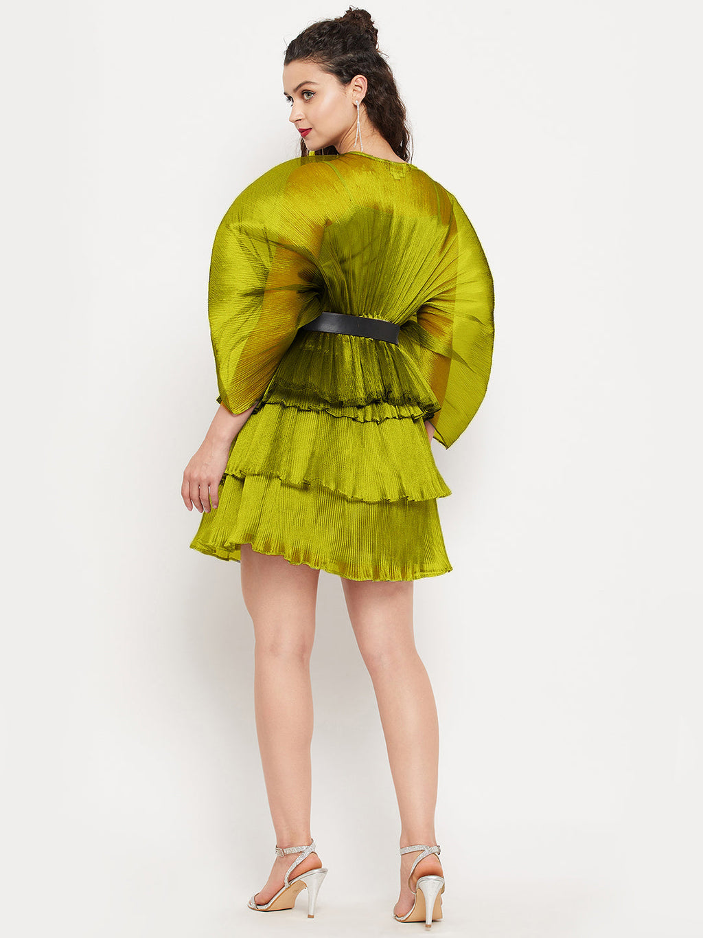 Short Ruffle Pleated Organza Skirt