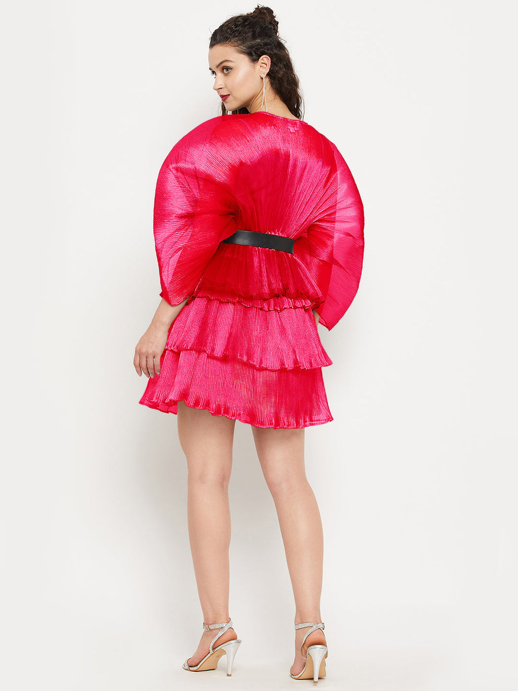 Short Ruffle Pleated Organza Skirt
