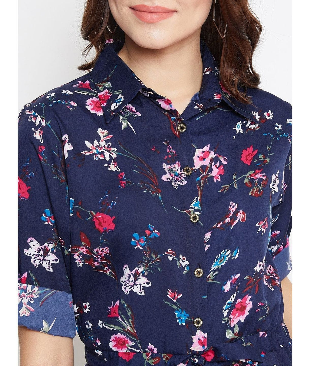 Floral Roll Up Jumpsuit