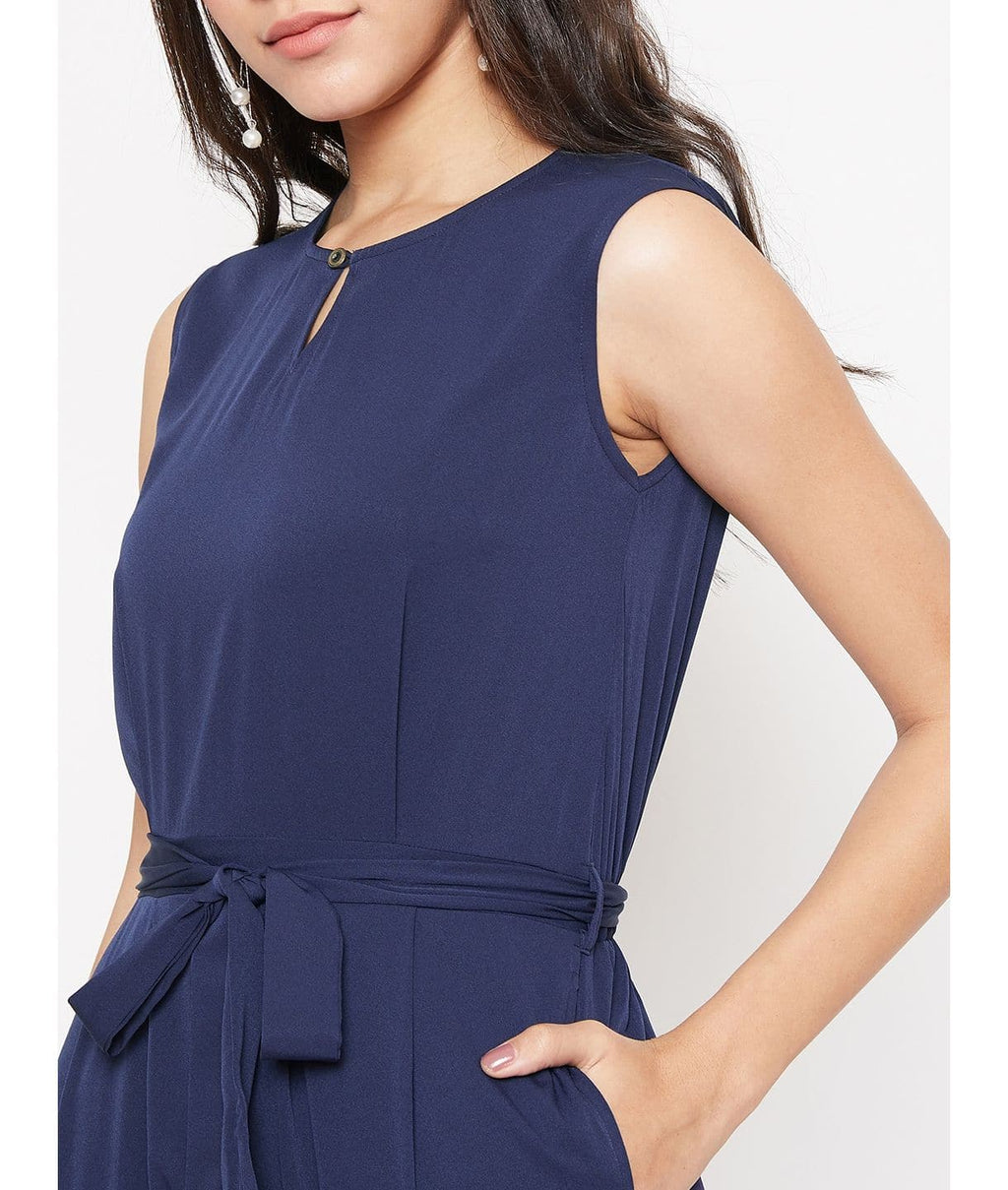 Keyhole Jumpsuit with Belt