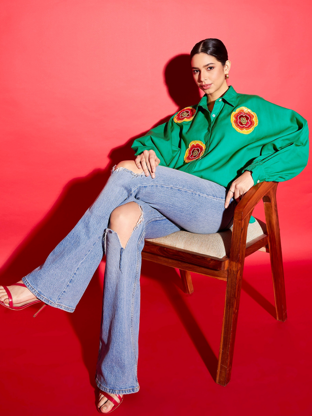 Cotton Sequinned Shirt