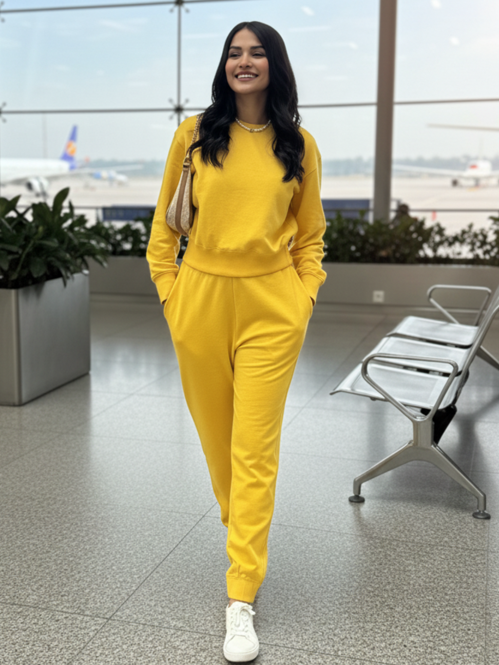 Cotton Sweatshirt and Jogger Set