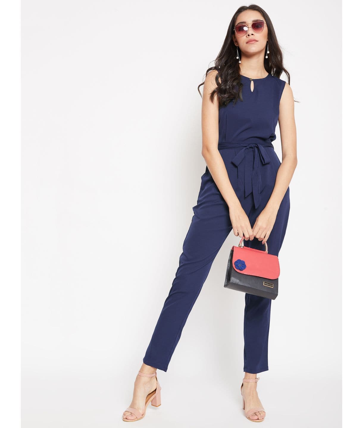 Keyhole Jumpsuit with Belt