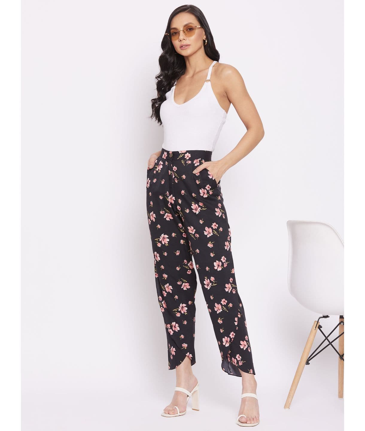 Adjustable Crepe Tulip Pants