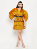 Short Ruffle Pleated Organza Skirt