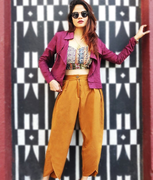 Adjustable Crepe Tulip Pants
