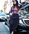 Adjustable Crepe Tulip Pants